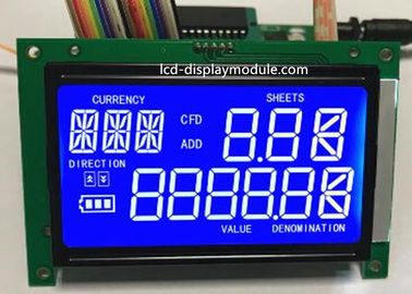 STN 7 Segmen Layar LCD Panel White LED Chip PCB Board ISO14001 Disetujui
