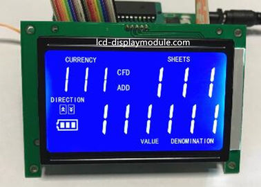 STN 7 Segmen Layar LCD Panel White LED Chip PCB Board ISO14001 Disetujui