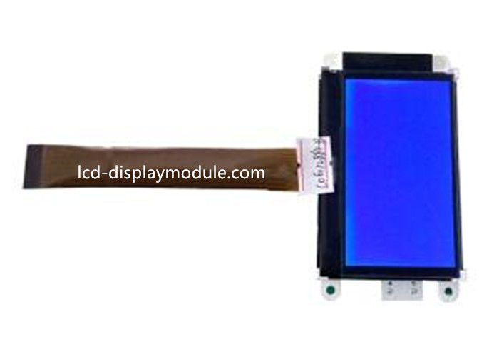 STN Negatif Biru LED Custom LCD Module, COG Resolusi 128x64 LCD Modul